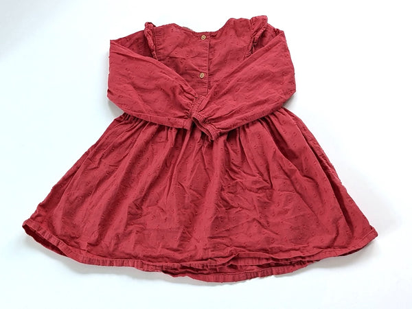 Leichtes Stoffkleid langarm - H&M, Gr.86