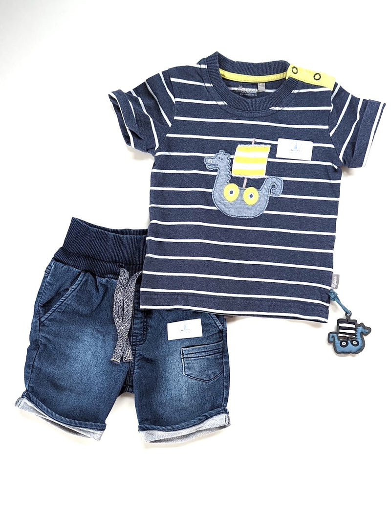 T-Shirt Wikinger und Shorts - Sigikid, Junge Gr.80/86