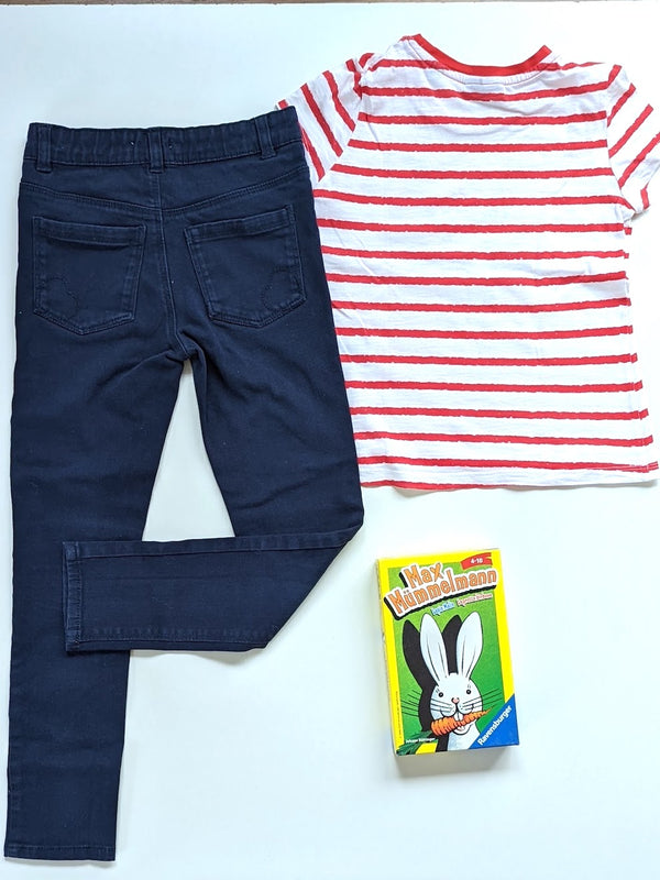 T-Shirt mit Jeans und Spiel Max Mümmelmann - Marc O'Polo&Vertbaudet, Mädchen Gr.116