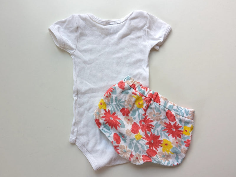 Outfit: Kurzarmbody mit Sommershorts - Petit Bateau, Gr.68
