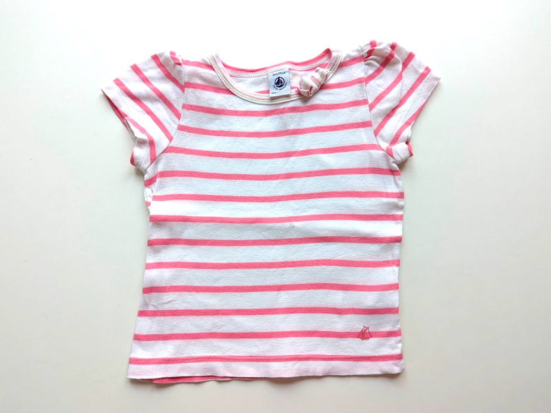 T-Shirt mit kleiner Schleife - Petit Bateau, Gr.86/92