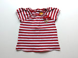 Hübsches T-Shirt mit Knopfleiste am Rücken - Steiff, Gr.86
