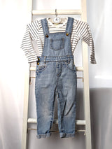 Latzhose mit gestreiften Shirt - mini mize, Gr.86