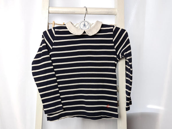 Langarmshirt gestreift mit Rundkragen - Petit Bateau, Gr.104