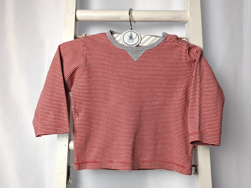 Langarmshirt gestreift - Petit Bateau, Gr.74/80
