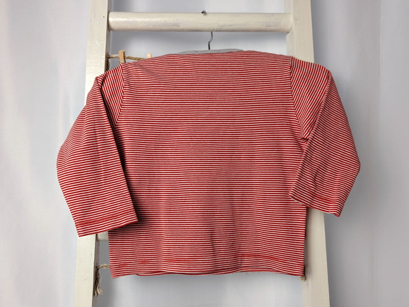 Langarmshirt gestreift - Petit Bateau, Gr.74/80