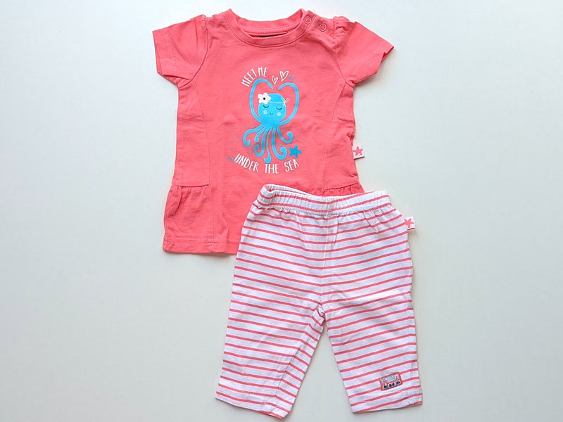Outfit kleine Krake: T-Shirt mit 7/8 Leggings - Blue Seven, Gr.56