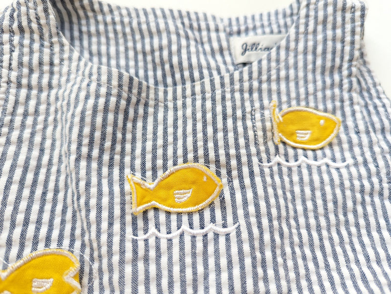 Leichtes Sommerkleid mit kleinen Fischen - Jillian's Closet, Gr.86