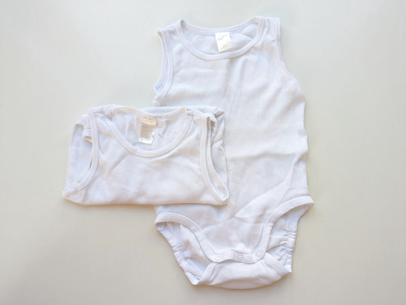 2er-Set Kurzarmbodys feinripp - H&M, Gr.92