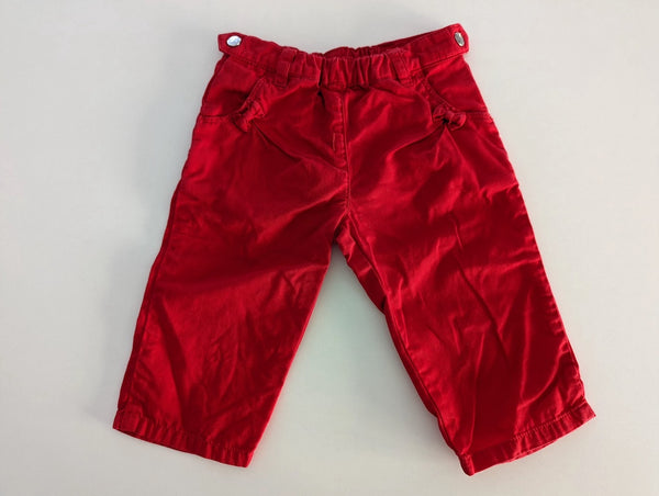 Dünne Stoffhose rot - Petit Bateau, Gr.62