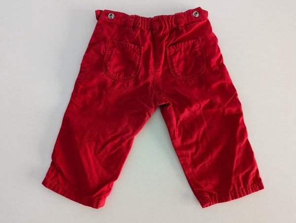 Dünne Stoffhose rot - Petit Bateau, Gr.62