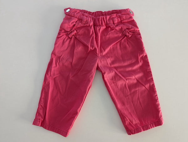 Dünne Stoffhose pink - Petit Bateau, Gr.62
