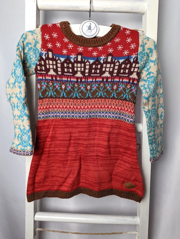 Langärmliches Strickleid mit Wollanteil- Oilily, Mädchen Gr.92