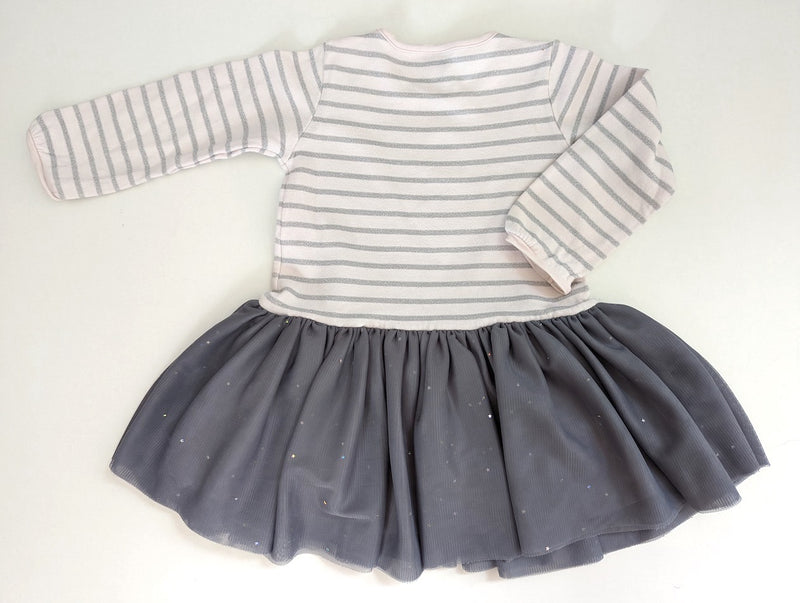 Festliches Kleid mit Tüllrock und kleinen Sternen - Petit Bateau, Mädchen Gr.74/80