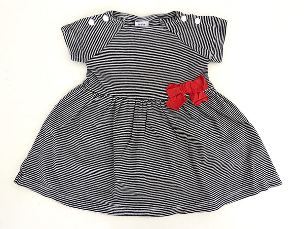 Kleid mit roter Schleife - Petit Bateau, Mädchen Gr.62