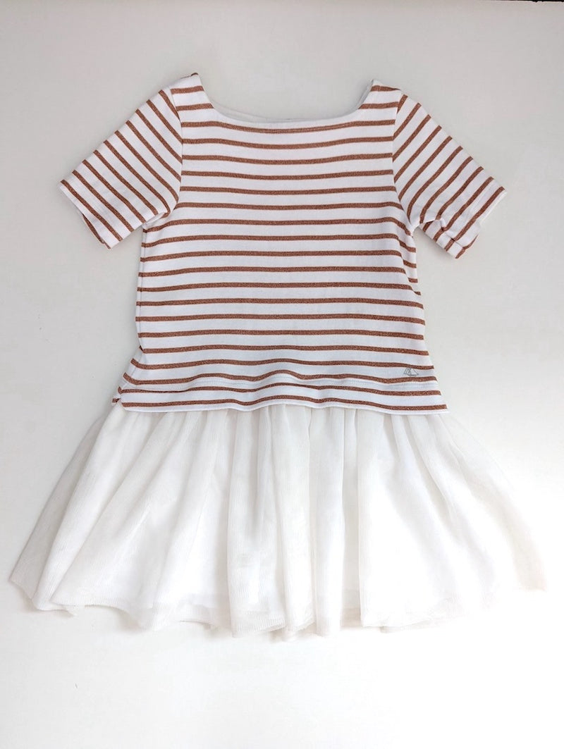 Festliches Kleid mit Tüllrock - Petit Bateau, Mädchen Gr.98/104