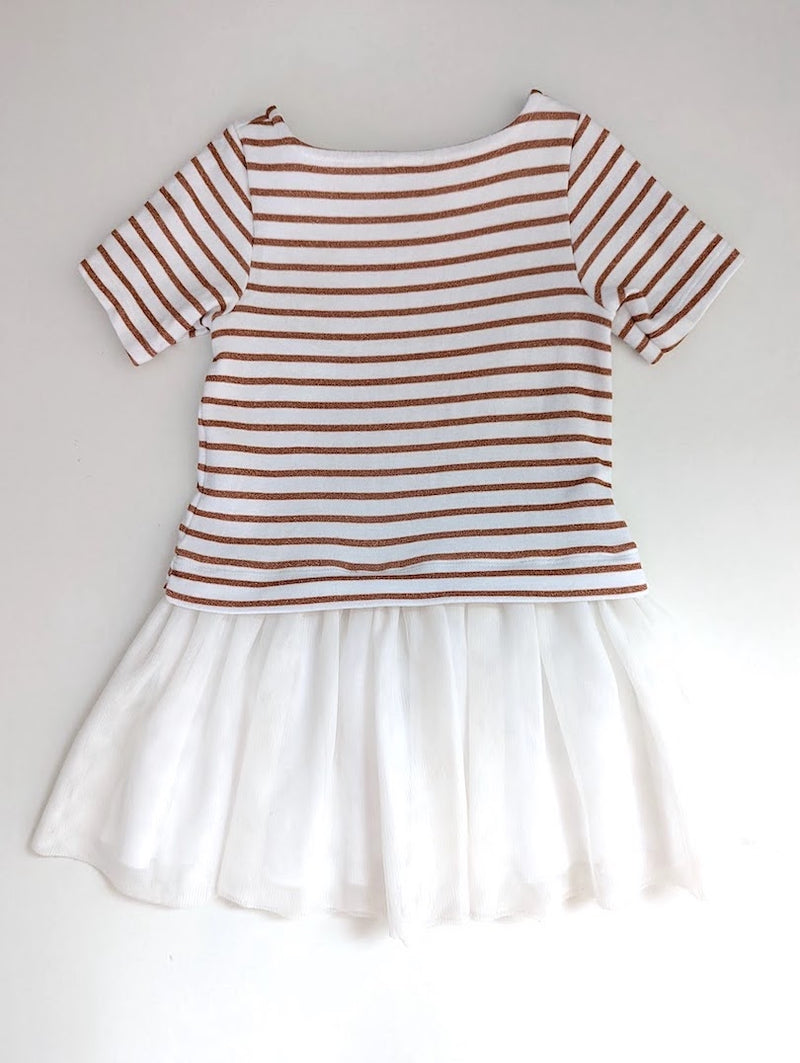 Festliches Kleid mit Tüllrock - Petit Bateau, Mädchen Gr.98/104