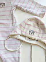 Schlafstrampler aus weichem Nicki mit passender Mütze (41) - Bellybutton, Mädchen Gr.68