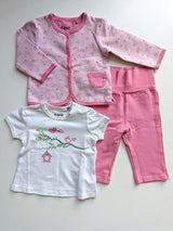 F/S/H Outfit: Sweatjacke mit T-Shirt und Leggings - Kanz, Mädchen Gr.62