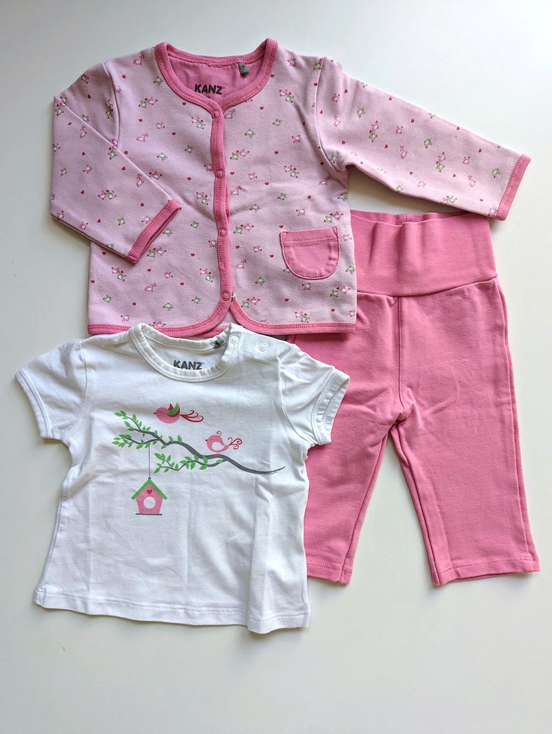 F/S/H Outfit: Sweatjacke mit T-Shirt und Leggings - Kanz, Mädchen Gr.62