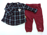 Schickes Outfit, Warme Bluse mit Stoffhose - Steiff, Mädchen Gr.68
