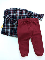 Schickes Outfit, Warme Bluse mit Stoffhose - Steiff, Mädchen Gr.68