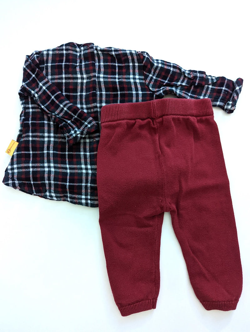 Schickes Outfit, Warme Bluse mit Stoffhose - Steiff, Mädchen Gr.68
