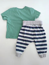 Oufit,Baby-Boy: T-Shirt mit bequemer Stoffhose -Sanetta, Junge Gr.62/68