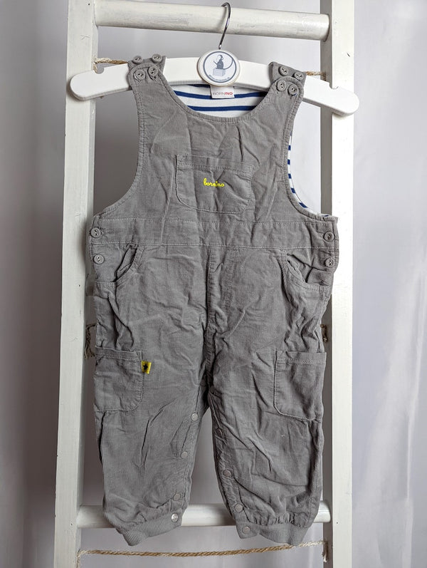 Weiche Latzhose aus Cord, gefüttert - Bornino, Gr.74/80