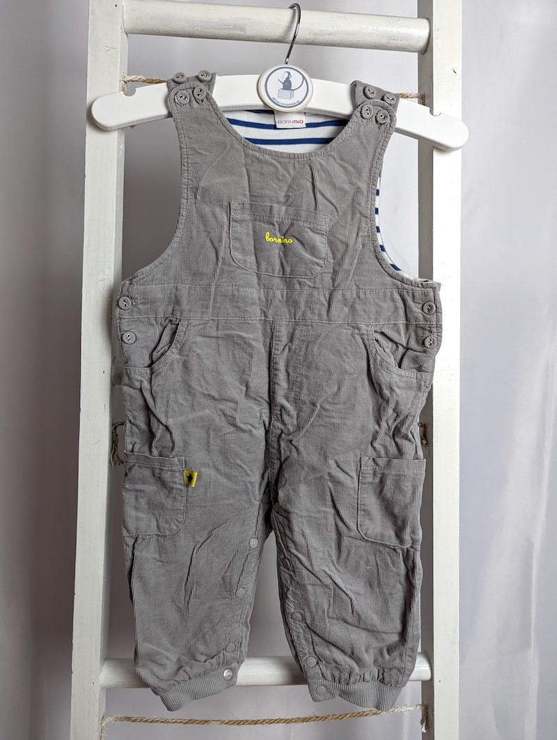Weiche Latzhose aus Cord, gefüttert - Bornino, Gr.74/80