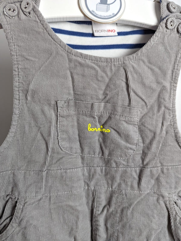 Weiche Latzhose aus Cord, gefüttert - Bornino, Gr.74/80