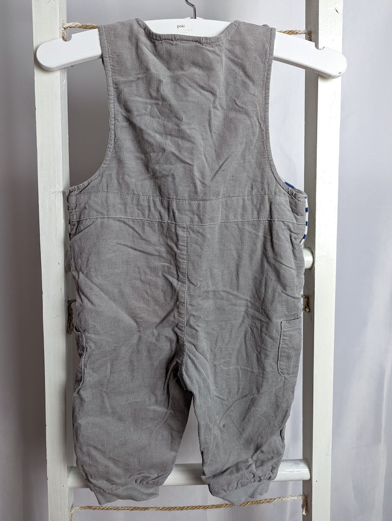 Weiche Latzhose aus Cord, gefüttert - Bornino, Gr.74/80