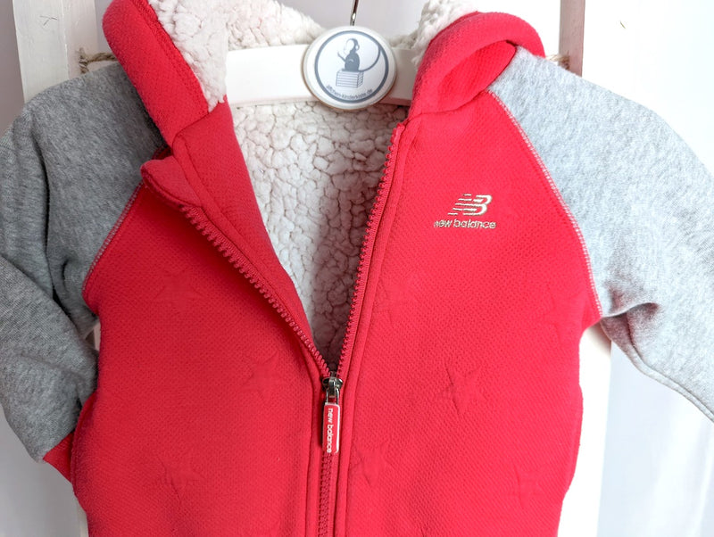 Sweatjacke mit warmen Teddyfutter - New balance, Mädchen Gr.80