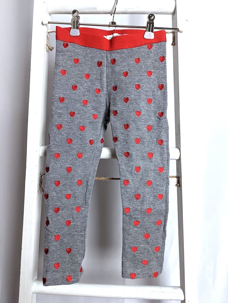 *Neuwertig* Leggings mit Herzchen, gefüttert - Name it , Gr.104