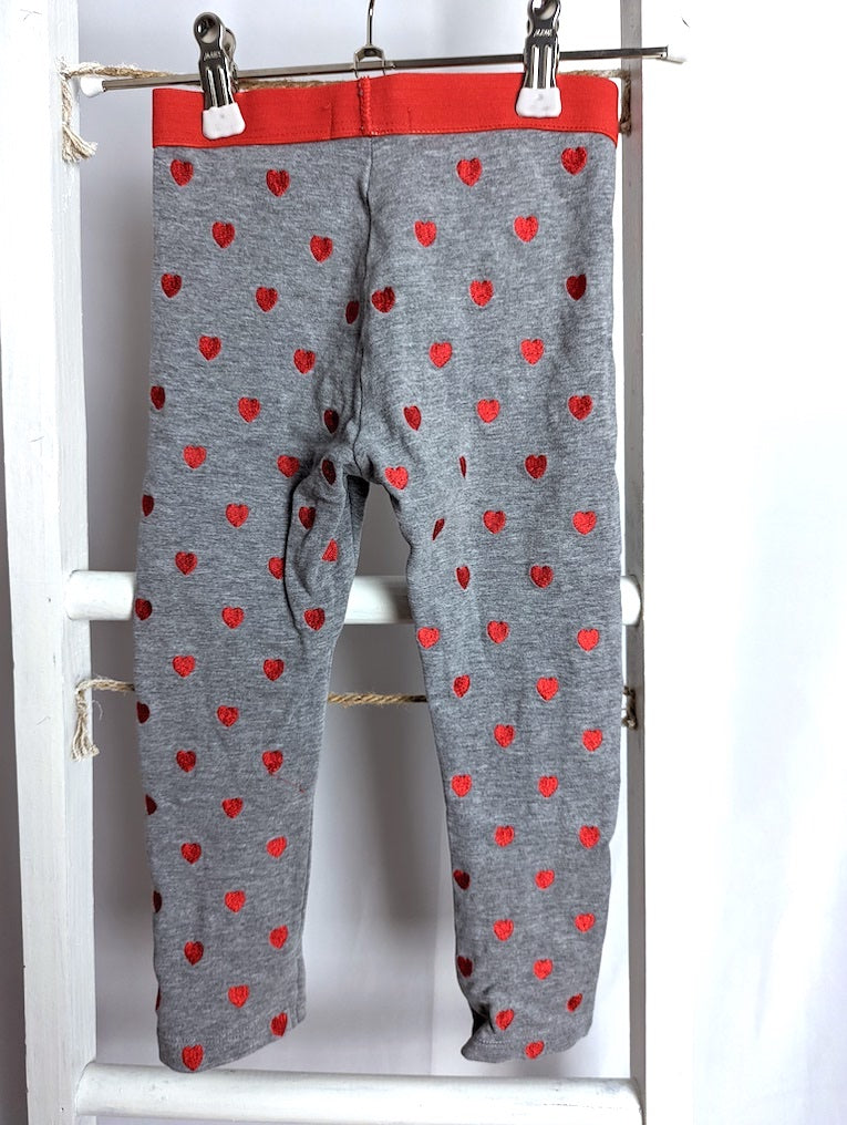 *Neuwertig* Leggings mit Herzchen, gefüttert - Name it , Gr.104