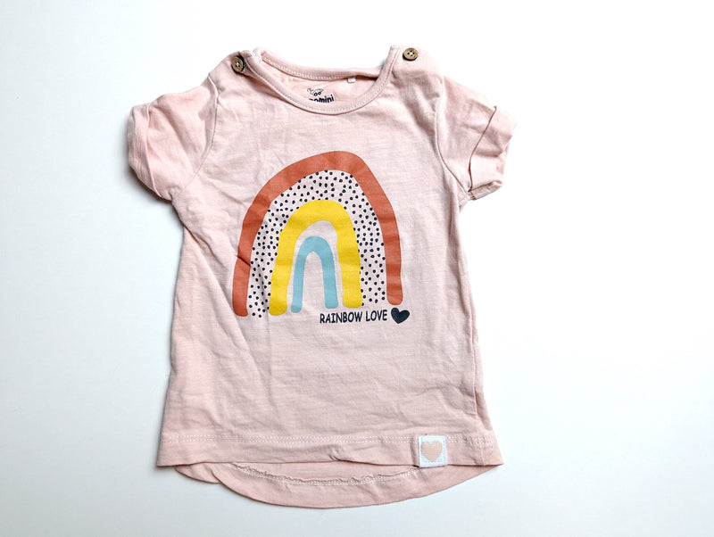 T-Shirt, Regenbogen - Topomini, Mädchen Gr.62