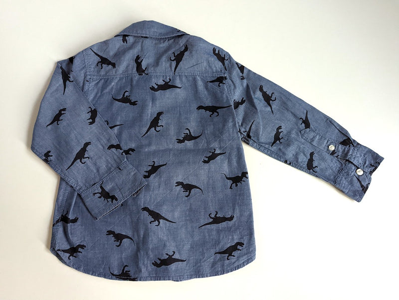 Schickes Freizeithemd mit Dinos - H&M, Junge Gr.92