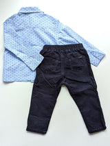 Schickes Outfit: Hemd mit dünner Cordhose - GYMP, Junge Gr.80/86