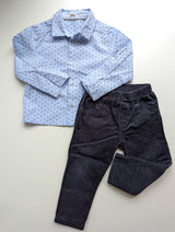 Schickes Outfit: Hemd mit dünner Cordhose - GYMP, Junge Gr.80/86