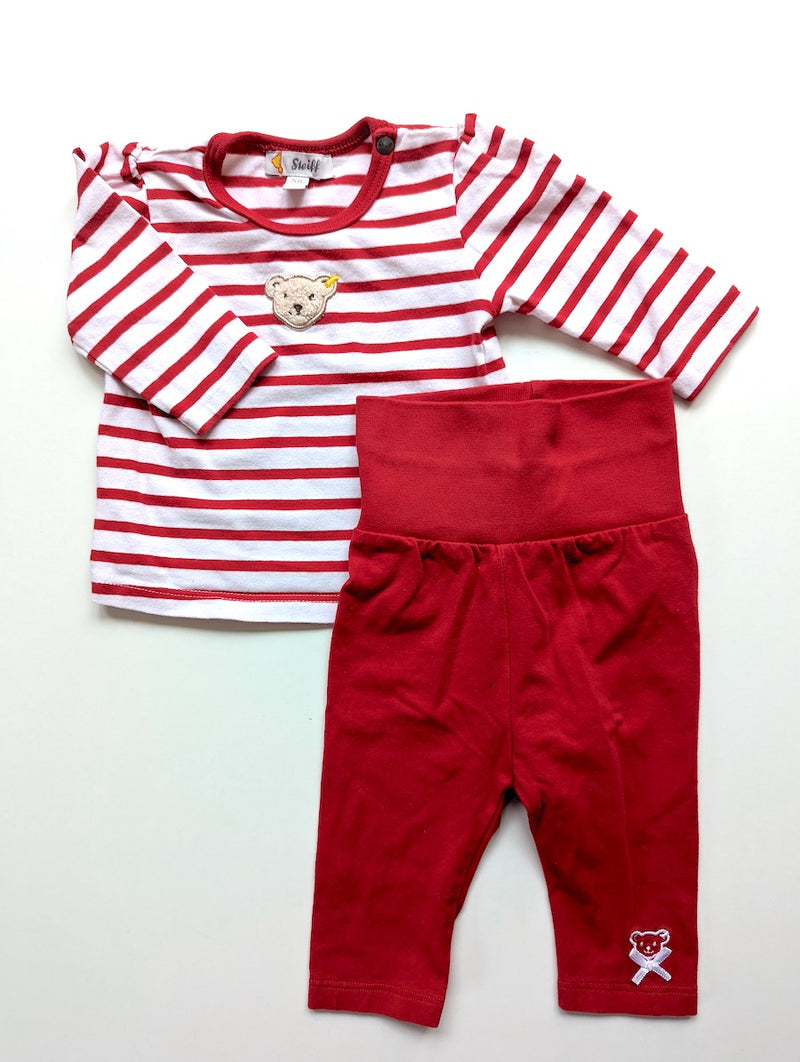 2er Set, Langarmshirt mit Stoffhose - Steiff , Mädchen Gr.56