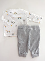 3tlg Outfit: Little One, Jäckchen mit Oberteil & Hose - Topomini, Unisex Gr.56