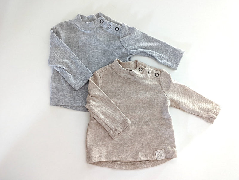 2er Set Langarmshirts mit kleinem Kragen - TCM, Unisex Gr.50/56