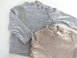 2er Set Langarmshirts mit kleinem Kragen - TCM, Unisex Gr.50/56