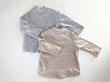 2er Set Langarmshirts mit kleinem Kragen - TCM, Unisex Gr.50/56