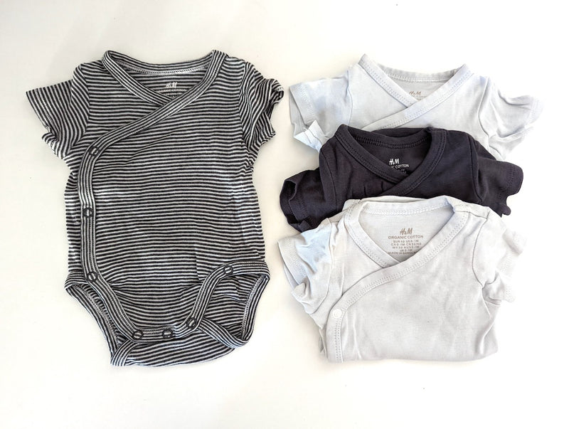 4er Set Wickelbodies, kurzarm - H&M, Unisex Gr.50