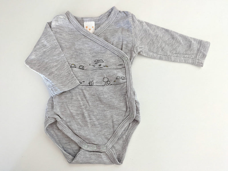 Wickelbody, langarm - Pusblu, Unisex Gr.50/56