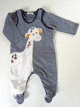 2er Set, Strampler mit Langarmshirt, Giraffe - Sterntaler, Unisex Gr.62