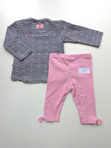 Herzchen: Langarmshirt und  Leggings - Feetje & Tom Tailor, Mädchen Gr.62/68