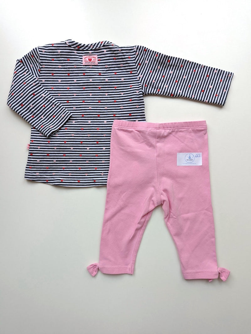 Herzchen: Langarmshirt und  Leggings - Feetje & Tom Tailor, Mädchen Gr.62/68