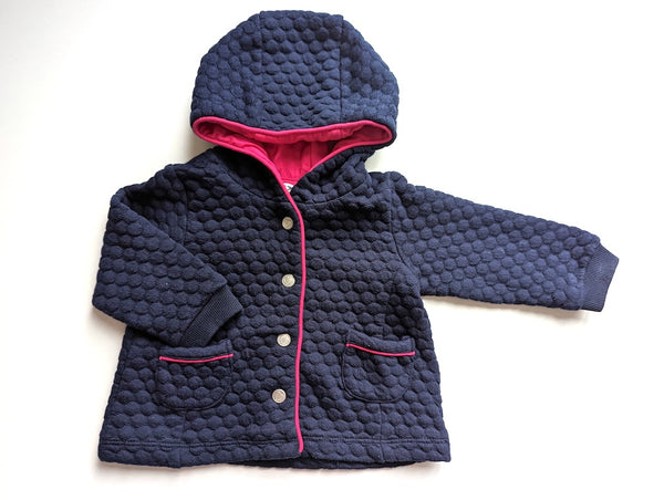 *Neuwertig* Hübsche Sweatjacke mit Leinenstoff - Kanz, Mädchen Gr.62